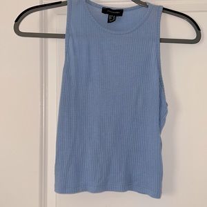 Cloudy/Faded Blue Colored Crop Atmosphere Tanktop